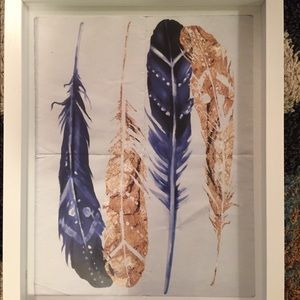 Feather wall decor